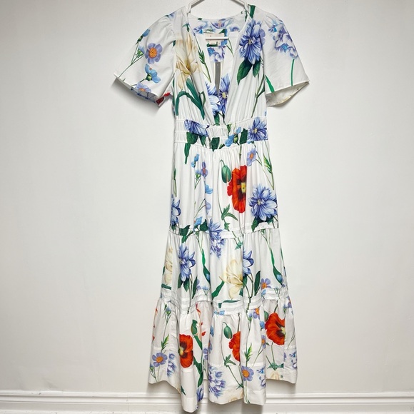 NWT Anthropologie Somerset Cream Floral Maxi Dress Sz XS - Picture 5 of 7